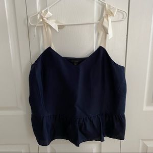 J. Crew Silk Peplum Tank